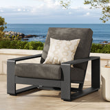 Bramble Outdoor Patio Aluminum Armchair in Smoke