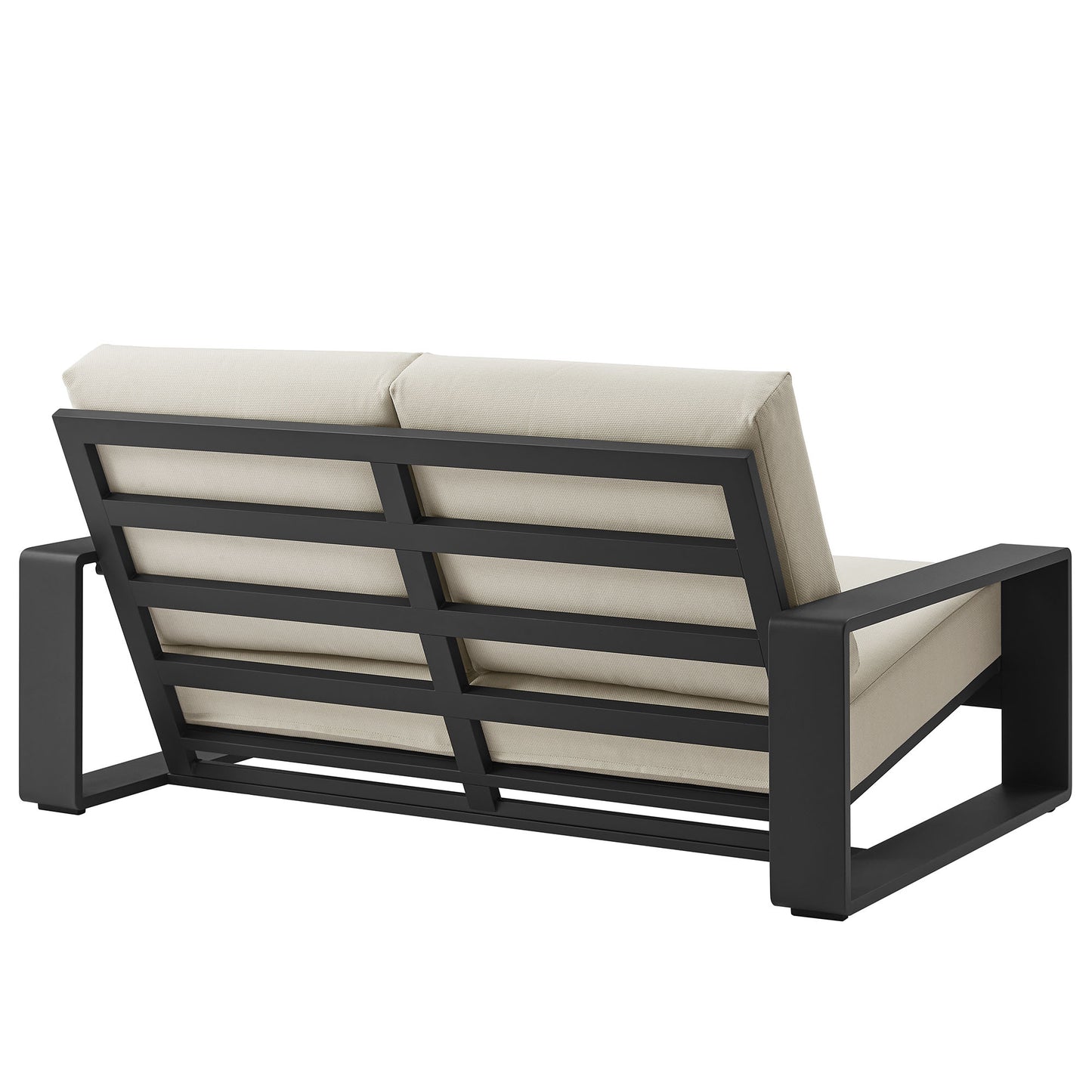 Bramble 4-Piece Outdoor Patio Aluminum Furniture Set in Cream Gray