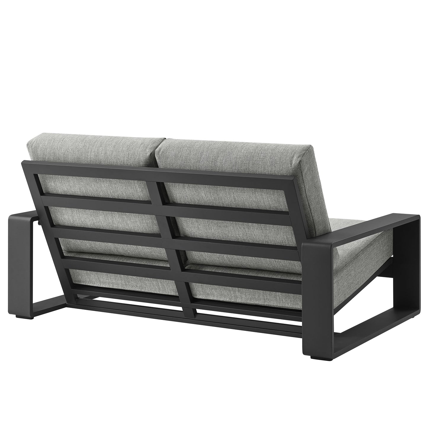 Bramble 4-Piece Outdoor Patio Aluminum Furniture Set in Light Gray
