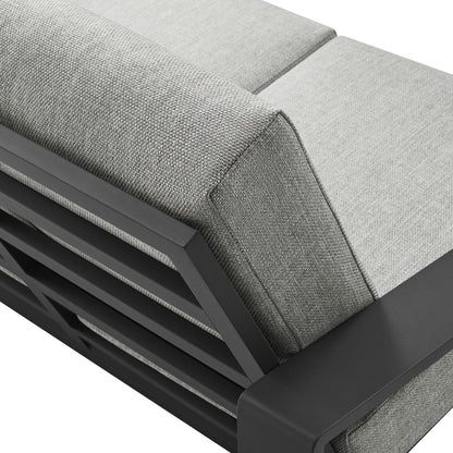 Lirienne Outdoor Patio Aluminum Loveseat by Furniture for America