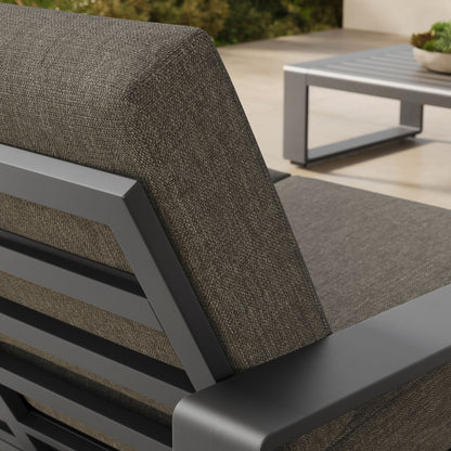 Lirienne Outdoor Patio Aluminum Loveseat by Furniture for America