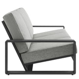 Bramble 2-Piece Outdoor Patio Aluminum Furniture Set in Light Gray