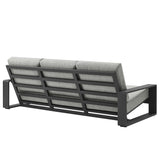 Bramble 4-Piece Outdoor Patio Aluminum Furniture Set in Light Gray
