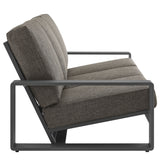 Bramble Outdoor Patio Aluminum Sofa in Smoke Gray