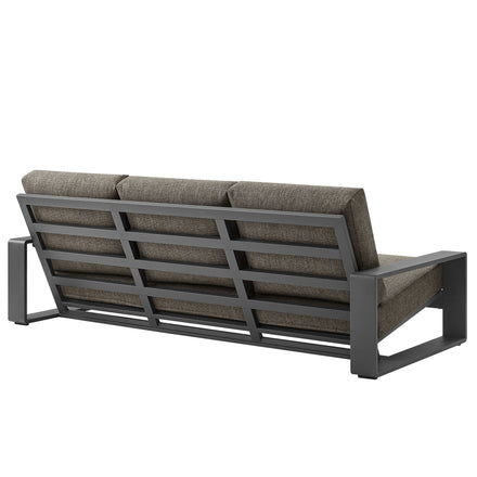 Lirienne 4-Piece Outdoor Patio Aluminum Furniture Set in Smoke