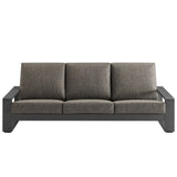 Bramble Outdoor Patio Aluminum Sofa in Smoke Gray