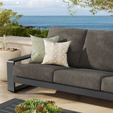 Bramble Outdoor Patio Aluminum Sofa in Smoke Gray