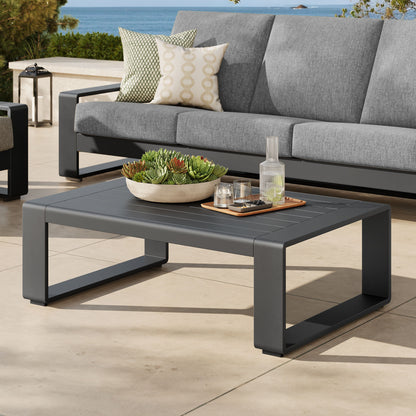 Lirienne Outdoor Patio Aluminum Coffee Table by Furniture For America