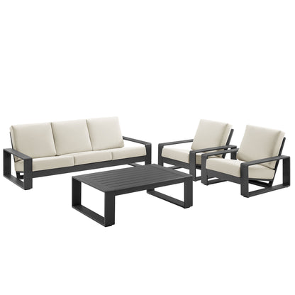 Lirienne 4-Piece Outdoor Patio Aluminum Furniture Set by Furniture For America