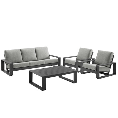 Lirienne 4-Piece Outdoor Patio Aluminum Furniture Set by Furniture For America