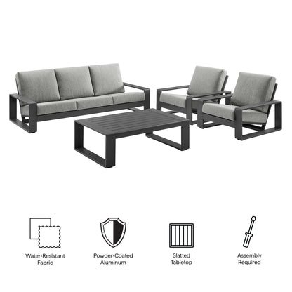 Lirienne 4-Piece Outdoor Patio Aluminum Furniture Set by Furniture For America