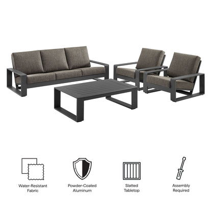 Lirienne 4-Piece Outdoor Patio Aluminum Furniture Set by Furniture For America