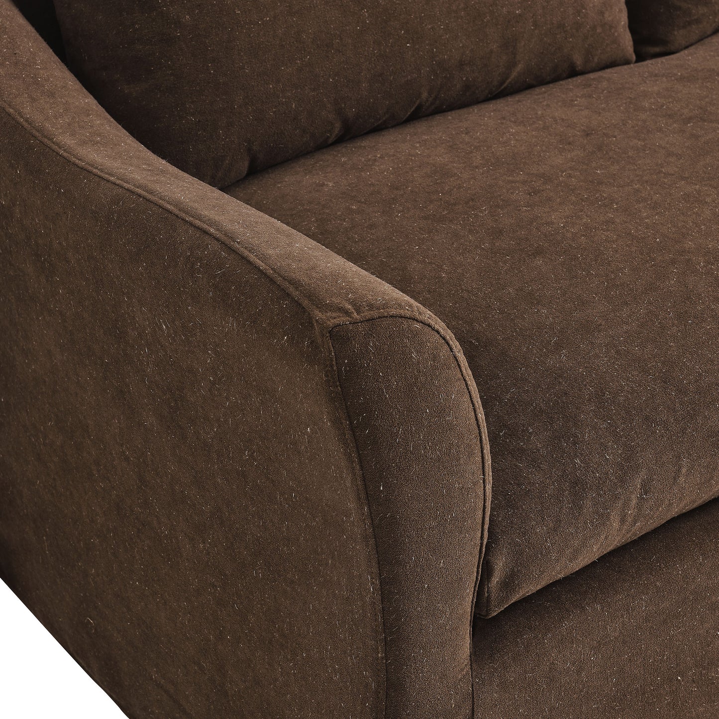 Malbec 92" Linen Blend Slipcovered Sofa in Cocoa