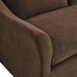 Malbec 92" Linen Blend Slipcovered Sofa in Cocoa