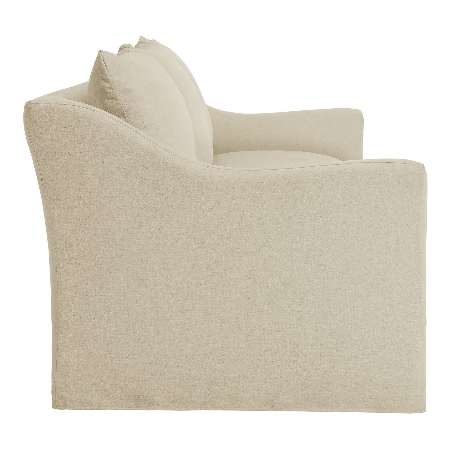 Malbec 92" Linen Blend Slipcovered Sofa in Linen