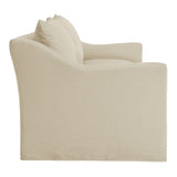 Malbec 92" Linen Blend Slipcovered Sofa in Linen