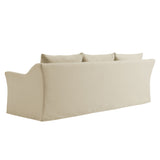 Malbec 92" Linen Blend Slipcovered Sofa in Linen