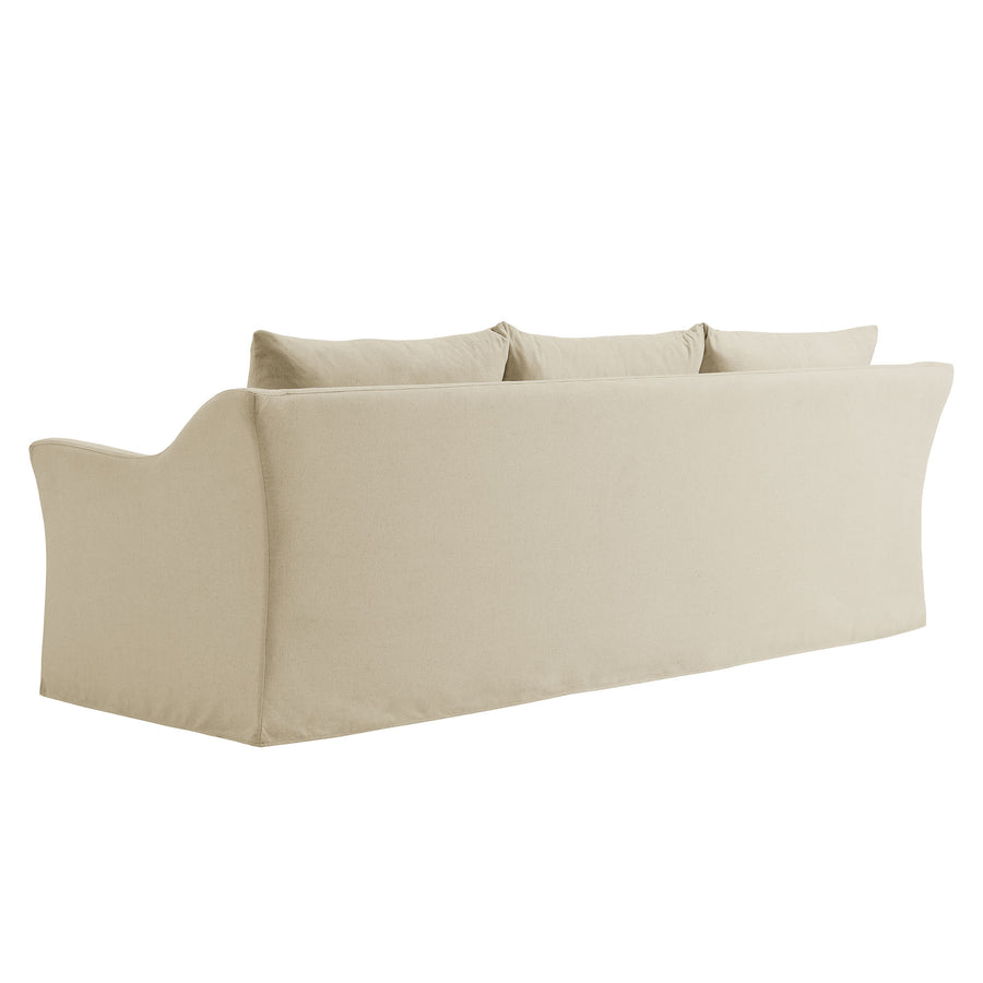 Malbec 92" Linen Blend Slipcovered Sofa in Linen
