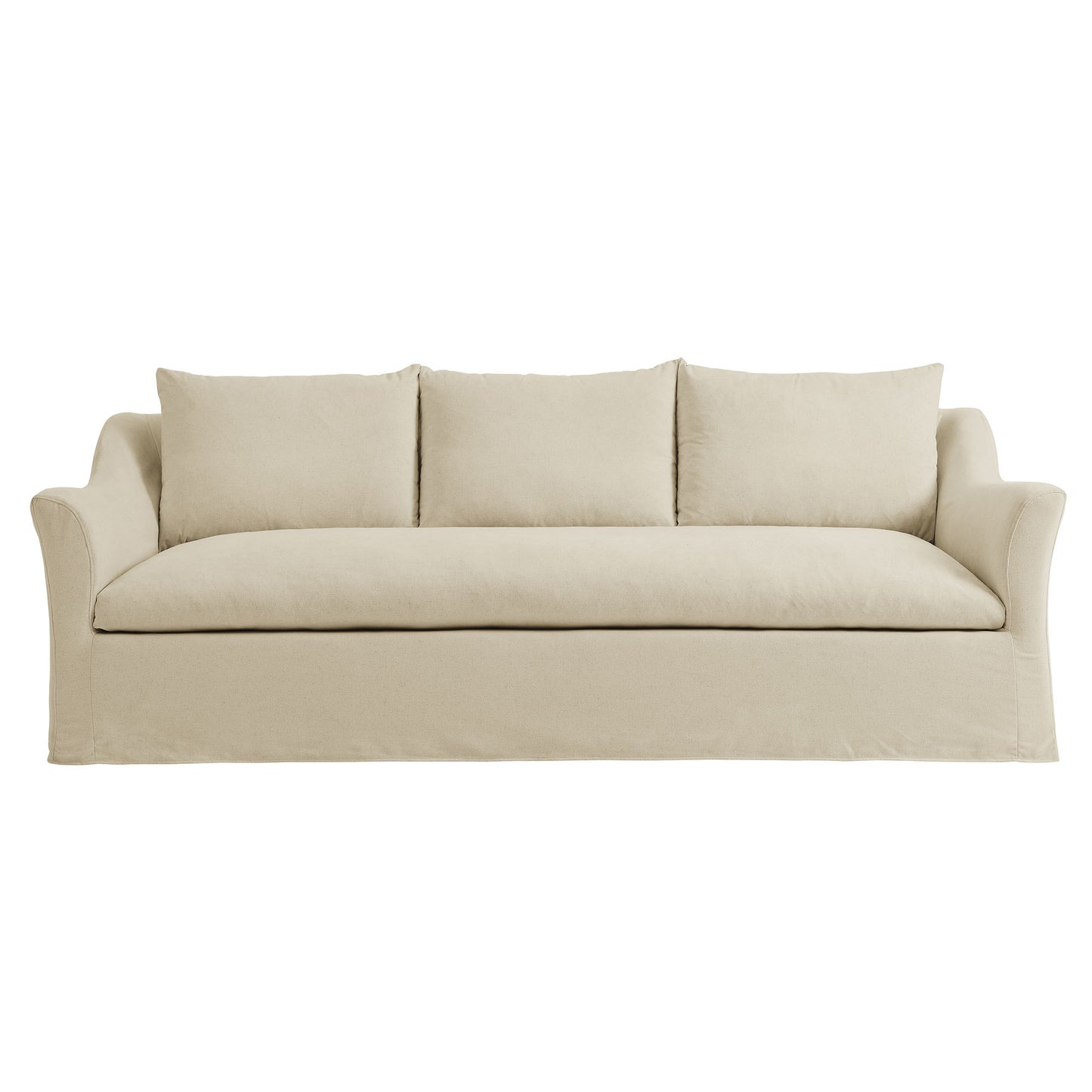 Malbec 92" Linen Blend Slipcovered Sofa in Linen