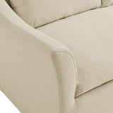 Malbec 92" Linen Blend Slipcovered Sofa in Linen