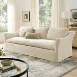 Malbec 92" Linen Blend Slipcovered Sofa in Linen