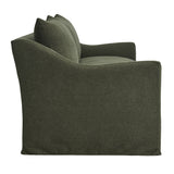 Malbec 92" Linen Blend Slipcovered Sofa in Sage
