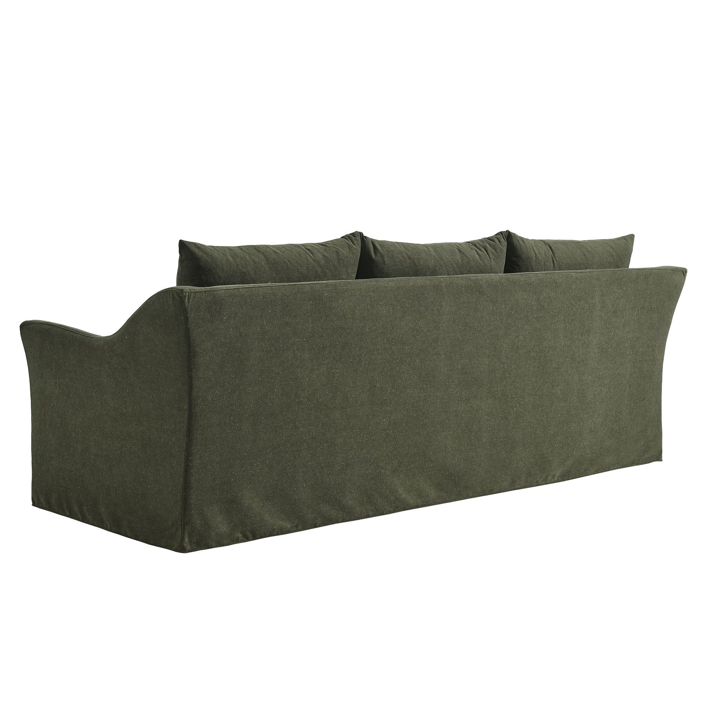 Malbec 92" Linen Blend Slipcovered Sofa in Sage