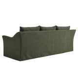 Malbec 92" Linen Blend Slipcovered Sofa in Sage