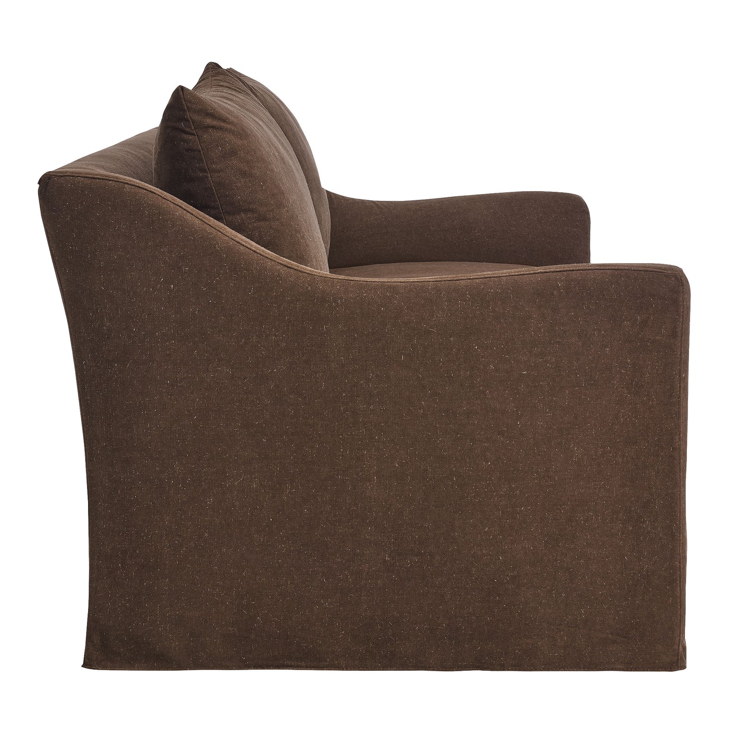 Malbec 70" Linen Blend Slipcovered Loveseat in Cocoa
