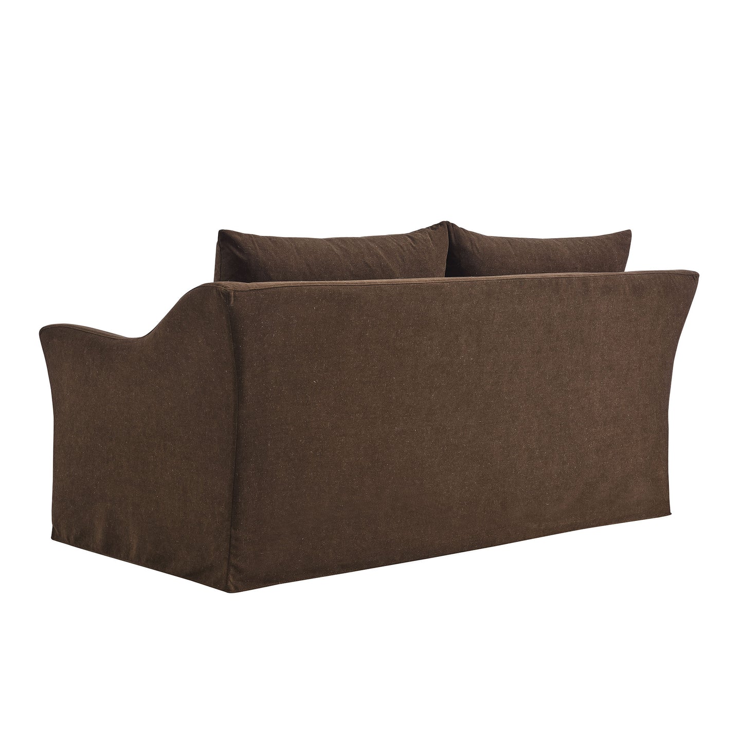 Malbec 70" Linen Blend Slipcovered Loveseat in Cocoa