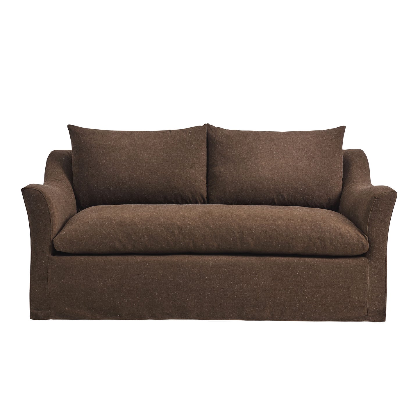 Malbec 70" Linen Blend Slipcovered Loveseat in Cocoa