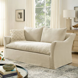 Malbec 70" Linen Blend Slipcovered Loveseat in Linen