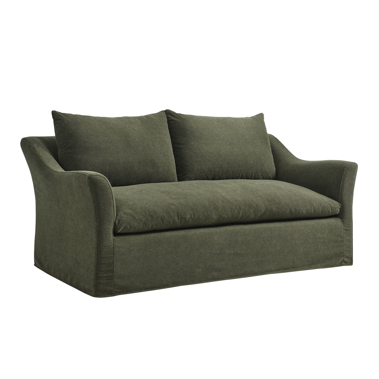 Malbec 70" Linen Blend Slipcovered Loveseat in Sage