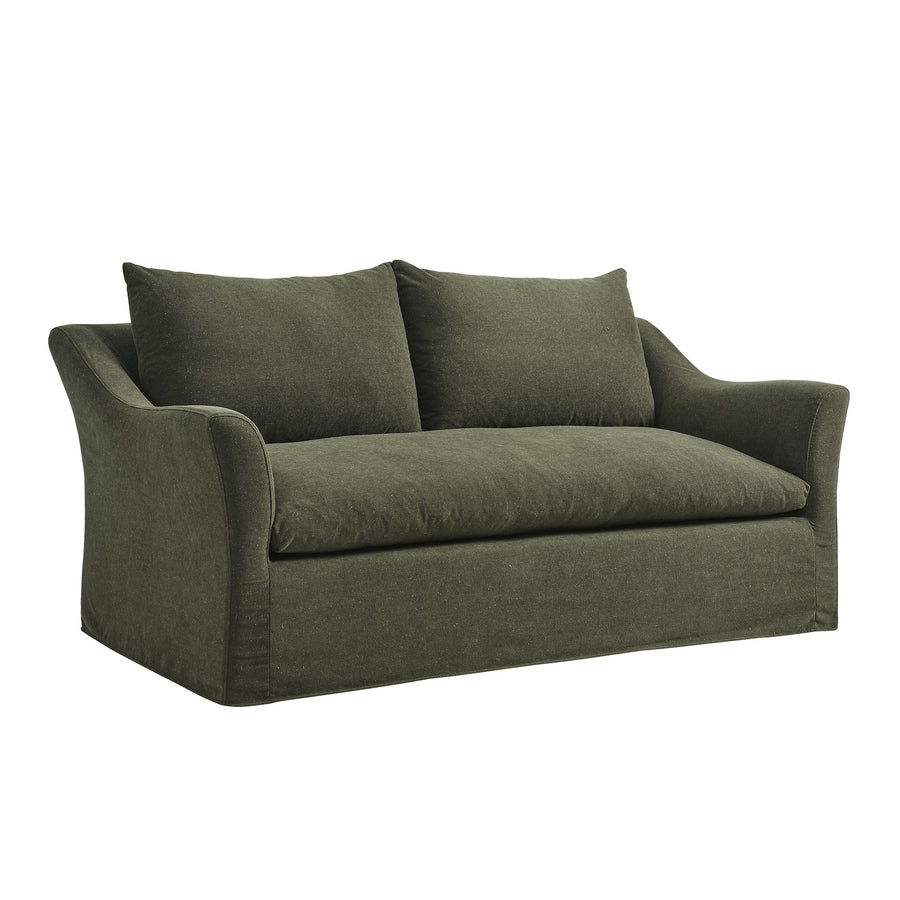 Malbec 70" Linen Blend Slipcovered Loveseat in Sage