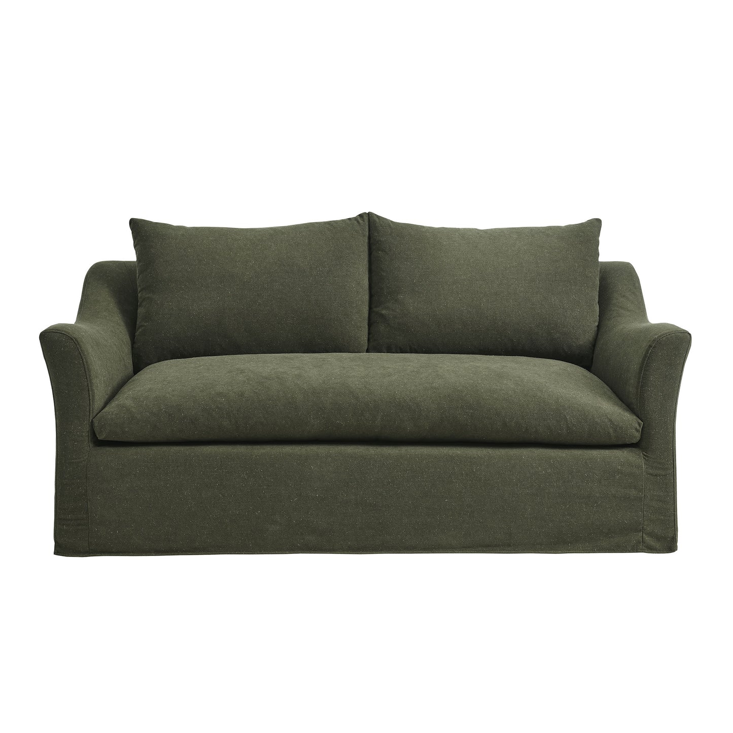 Malbec 70" Linen Blend Slipcovered Loveseat in Sage