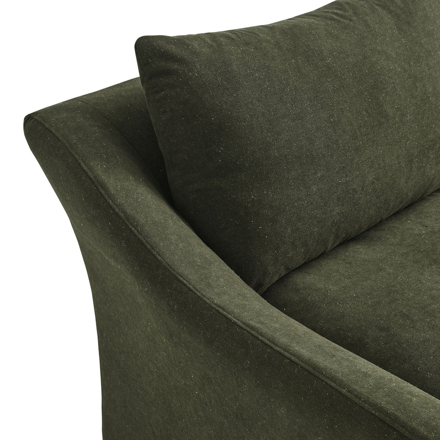 Malbec 70" Linen Blend Slipcovered Loveseat in Sage