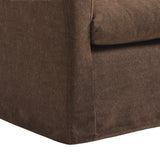 Malbec Linen Blend Slipcovered Armchair in Cocoa