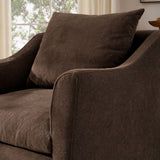 Malbec Linen Blend Slipcovered Armchair in Cocoa