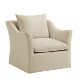 Malbec Linen Blend Slipcovered Armchair in Linen