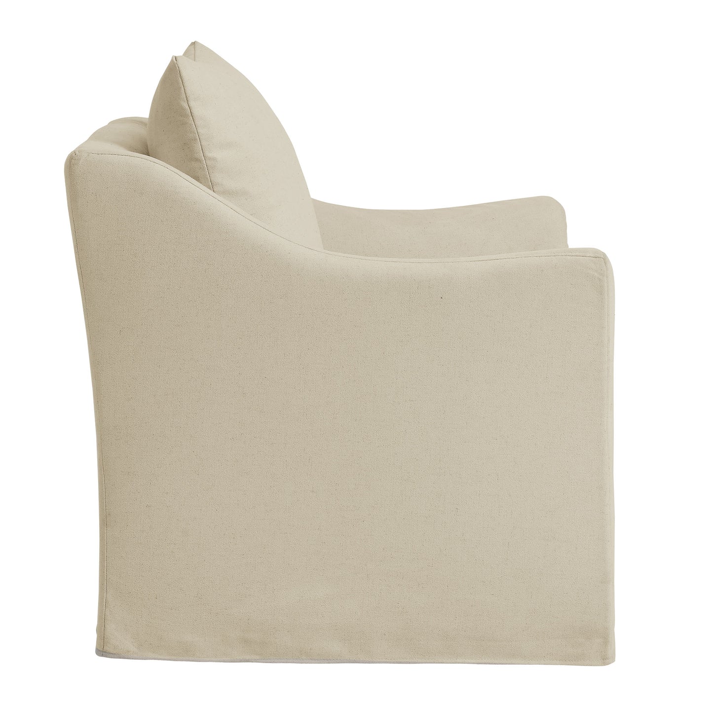 Malbec Linen Blend Slipcovered Armchair in Linen