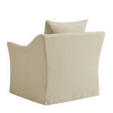 Malbec Linen Blend Slipcovered Armchair in Linen