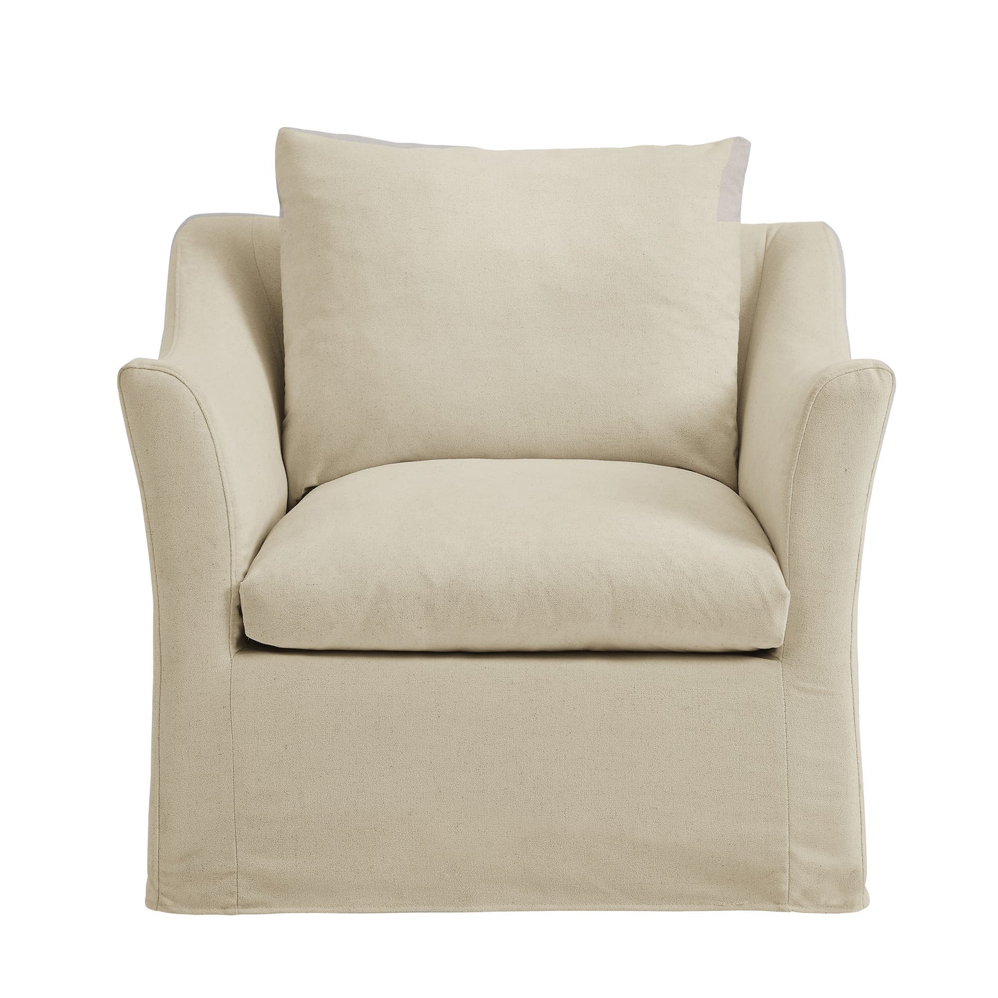 Malbec Linen Blend Slipcovered Armchair in Linen