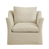 Malbec Linen Blend Slipcovered Armchair in Linen