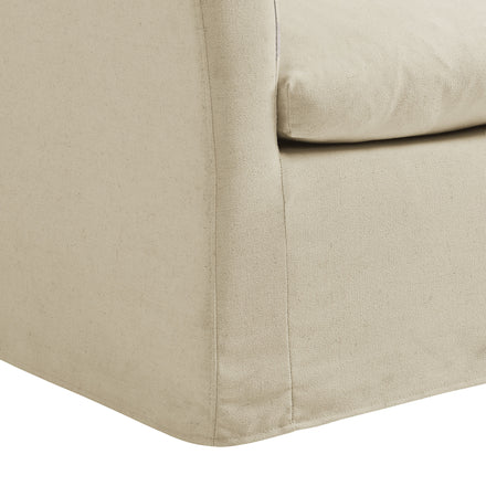 Somerset Linen Blend Slipcovered Armchair in Linen