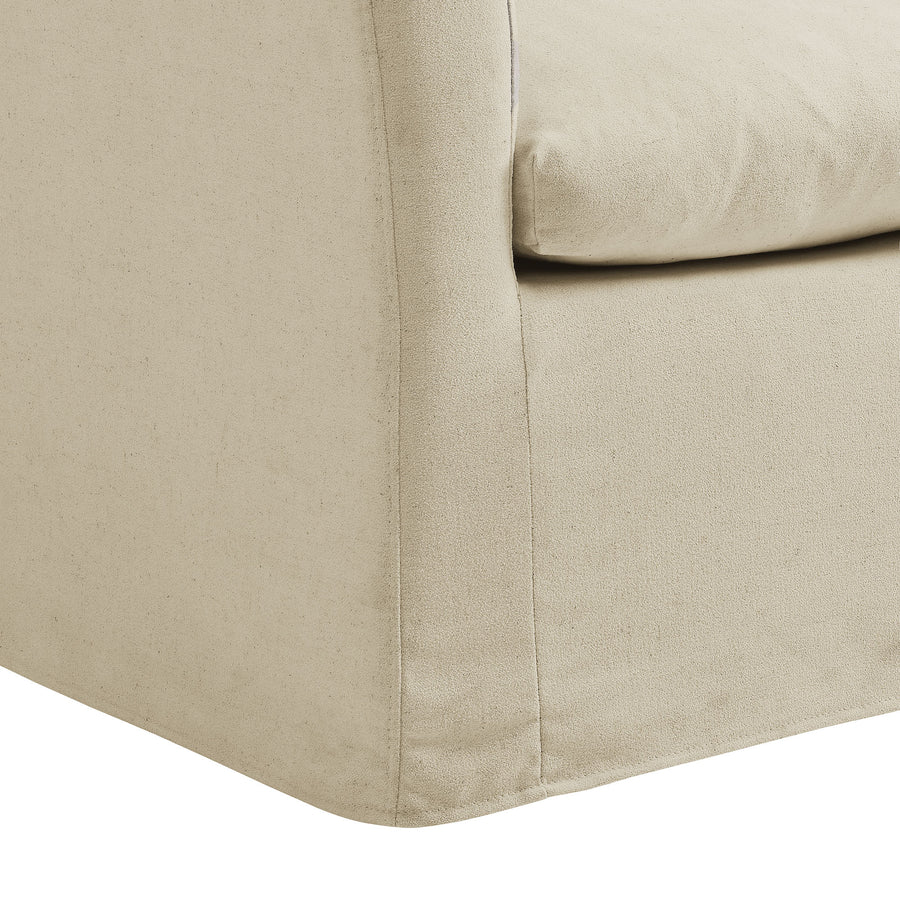 Malbec Linen Blend Slipcovered Armchair in Linen