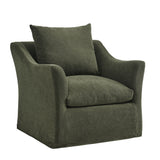 Malbec Linen Blend Slipcovered Armchair in Sage