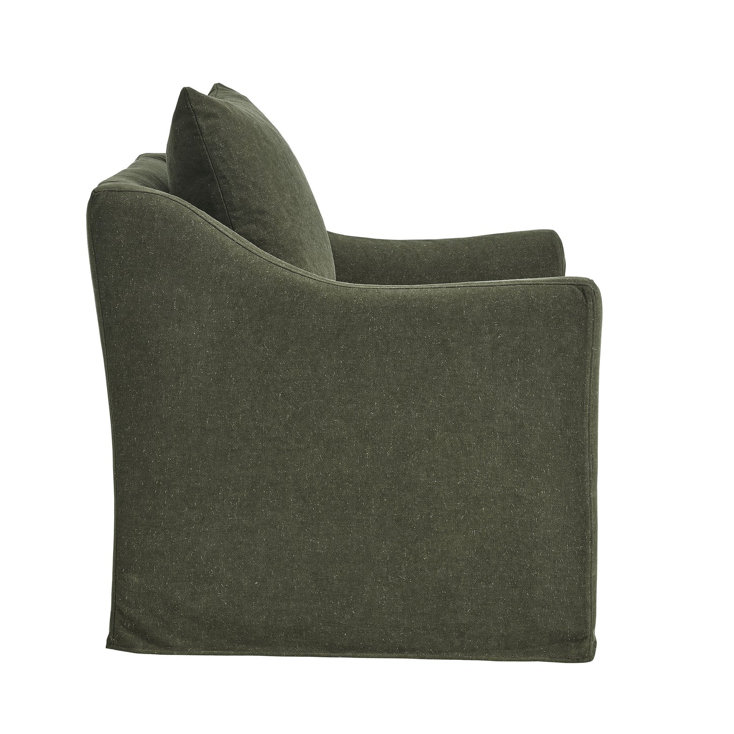 Malbec Linen Blend Slipcovered Armchair in Sage