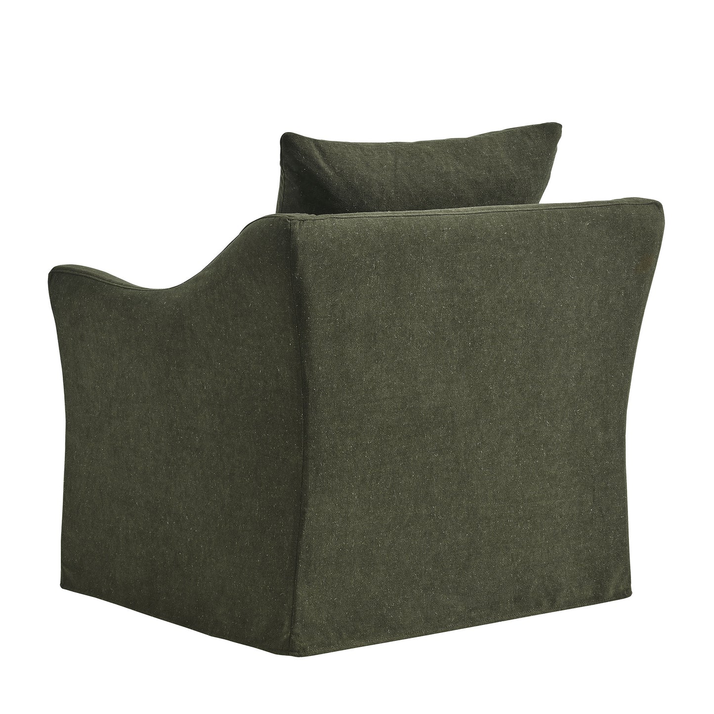 Malbec Linen Blend Slipcovered Armchair in Sage