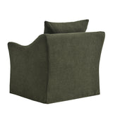 Malbec Linen Blend Slipcovered Armchair in Sage