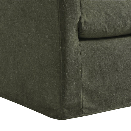 Somerset Linen Blend Slipcovered Armchair in Sage